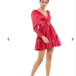 Ieena for MacDuggal Long Sleeved Tiered Cocktail Dress NWT Size 2 MSRP$348